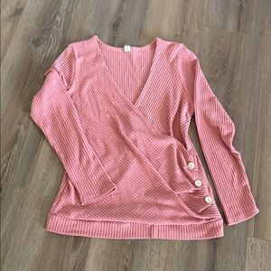 Sundays Cozy Salmon colored Knit Sweater